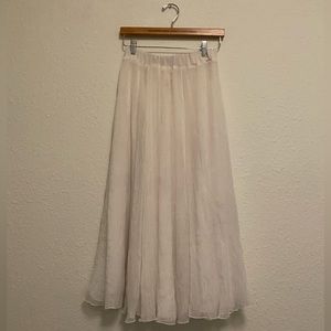 Airy White Midi Skirt